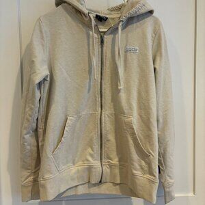 Patagonia Pastel P-6 Label Ahnya Full-Zip Hoodie in Oyster White